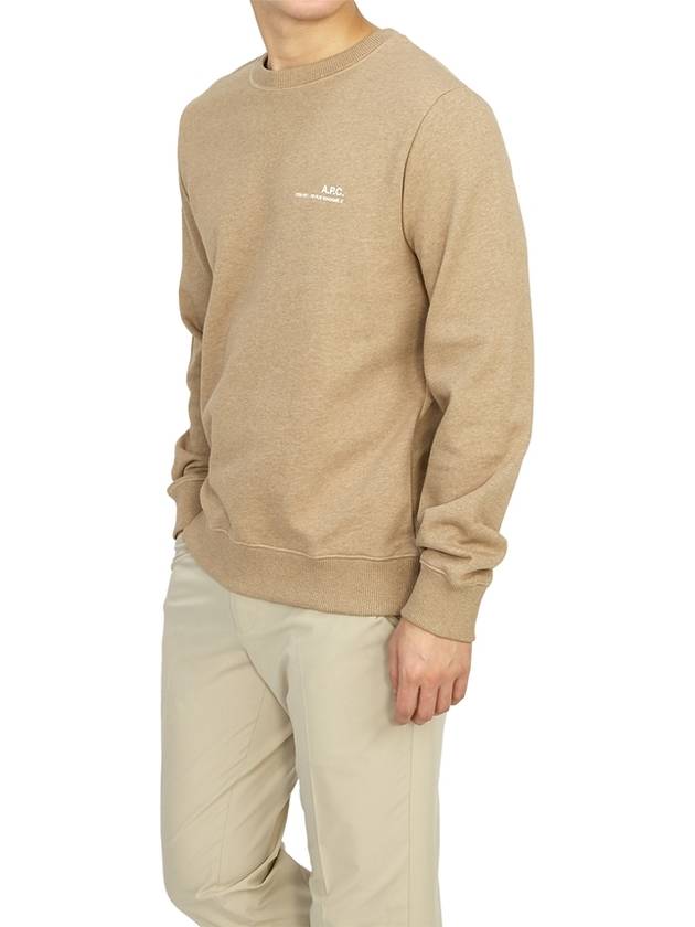 Men's Item Logo Crew Sweatshirt Heather Beige - A.P.C. - BALAAN 6