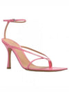 Stretch Leather Sandal Heels Pink - BOTTEGA VENETA - BALAAN 2