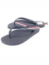 Signature Stripe Rubber Flip Flops Grey - THOM BROWNE - BALAAN 2