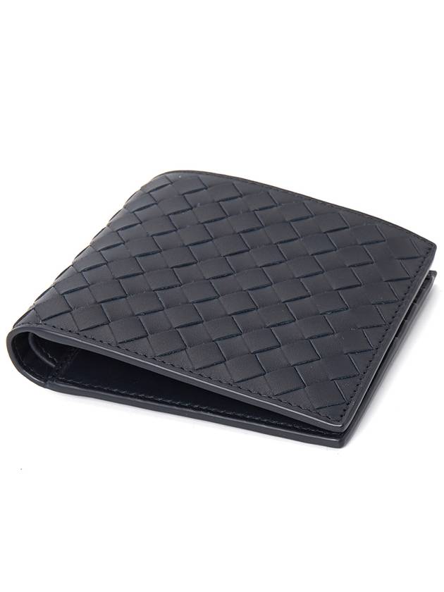 Intrecciato Weaving Half Wallet Black - BOTTEGA VENETA - BALAAN 4