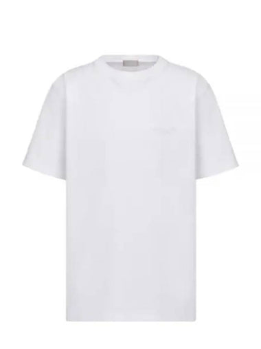 313J696B0554 080 Logo embroidered cotton short sleeve t shirt - DIOR - BALAAN 1