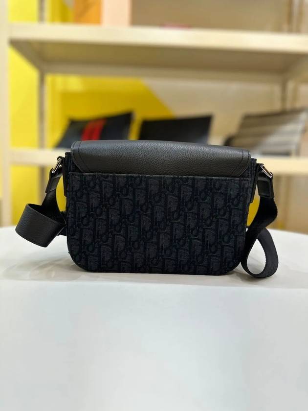 Saddle Small Flap Strap Bag Black Dior Oblique Jacquard Grain Calfskin1ADPO049YKS - DIOR - BALAAN 2