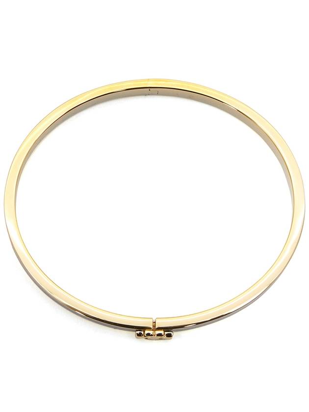 Kira Enamel Bangle Bracelet Black Gold - TORY BURCH - BALAAN 4