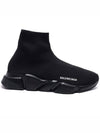 Men's Speed Recycle Knit High-Top Sneakers Black - BALENCIAGA - BALAAN 3