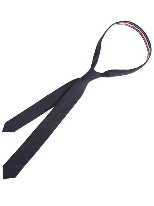 Super 120S Twill Tie Black - THOM BROWNE - BALAAN 2