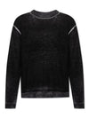 Print Crew Neck Knit Top Black - ACNE STUDIOS - BALAAN 2