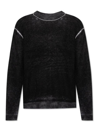 Print Crew Neck Knit Top Black - ACNE STUDIOS - BALAAN 2