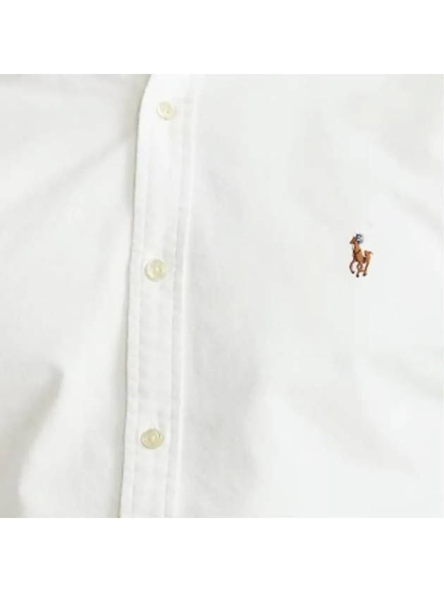 Men's Slim Fit Stretch Oxford Long Sleeve Shirt White - POLO RALPH LAUREN - BALAAN 5