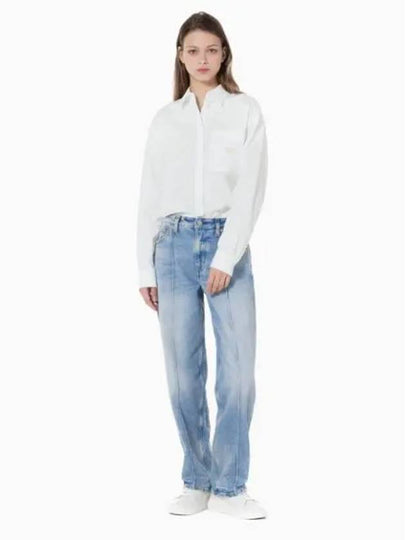 JEANS Women s Light Blue 90s Straight Fit Denim J223945 1AA - CALVIN KLEIN - BALAAN 2