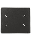 Stitched Bifold Leather Half Wallet Black - MAISON MARGIELA - BALAAN 2