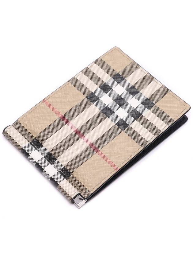 Vintage Check Money Clip Card Wallet Arch Beige - BURBERRY - BALAAN 6