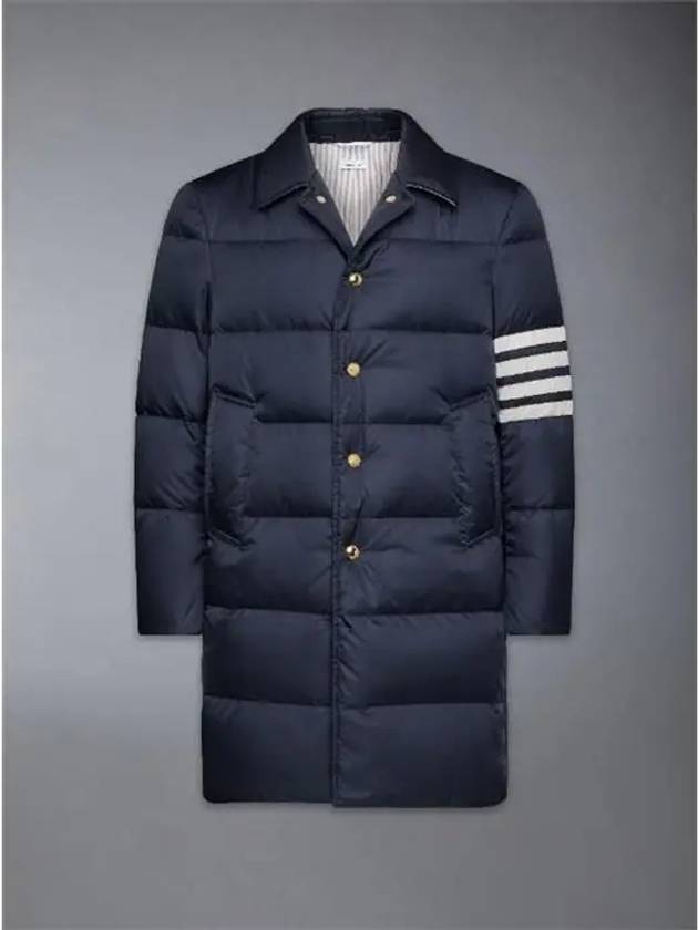 Men's 4 Bar Stripe Matte Finish Padding Navy - THOM BROWNE - BALAAN 2