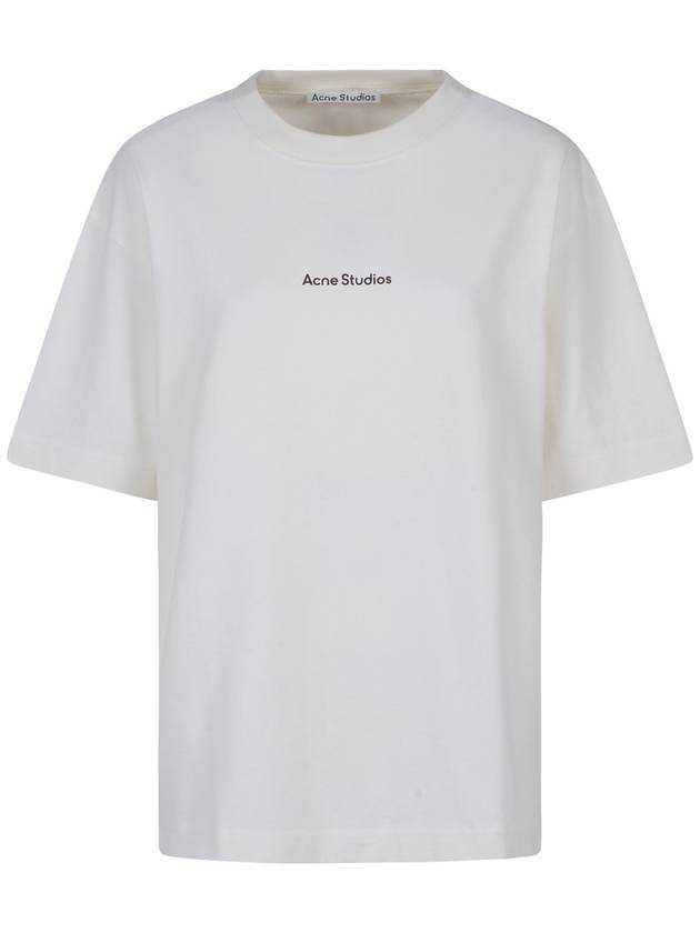 Stamp Logo Cotton Short Sleeve T-Shirt White - ACNE STUDIOS - BALAAN 2