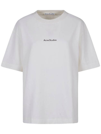 Stamp Logo Cotton Short Sleeve T-Shirt White - ACNE STUDIOS - BALAAN 2