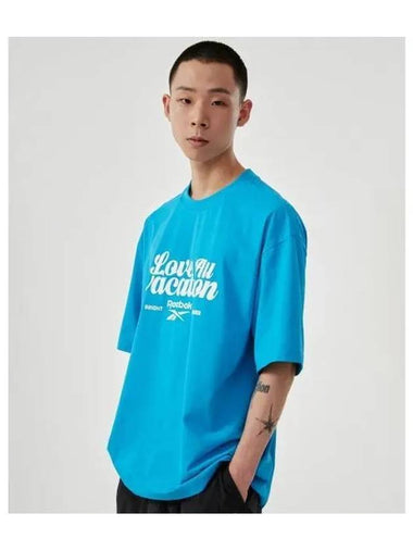 LOVE ALL VACATION T Shirt Blue - REEBOK - BALAAN 1