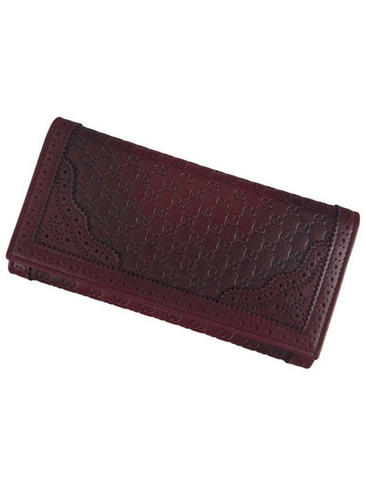 Antique Lace Leather Long Wallet Burgundy Wine - GUCCI - BALAAN 2