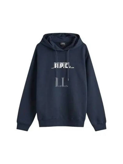 Luna New Year Snake Print Hoodie Dark Navy - A.P.C. - BALAAN 2