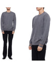 Men's Icon Striped Wool Long Sleeve T-Shirt Grey - BURBERRY - BALAAN 3