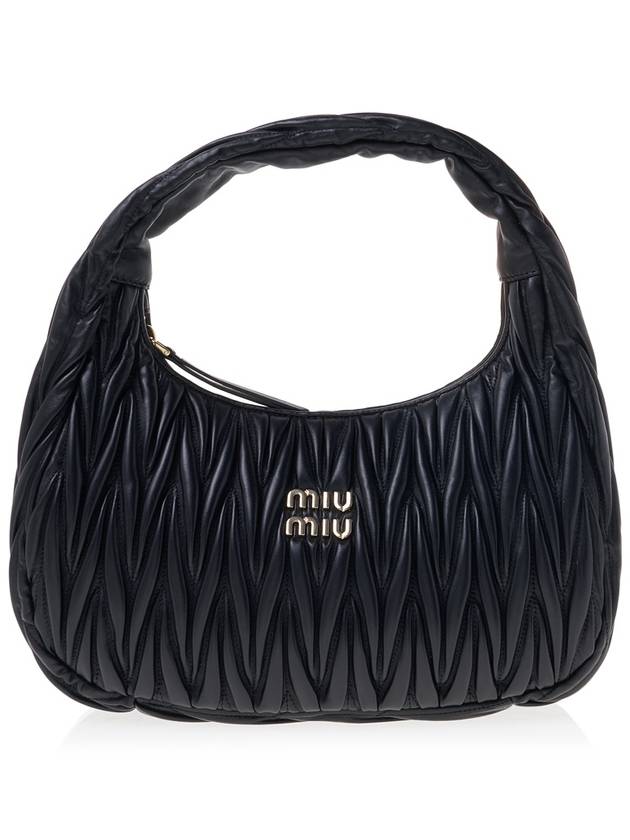 Wander Materasse Nappa Leather Hobo Bag Black - MIU MIU - BALAAN 2