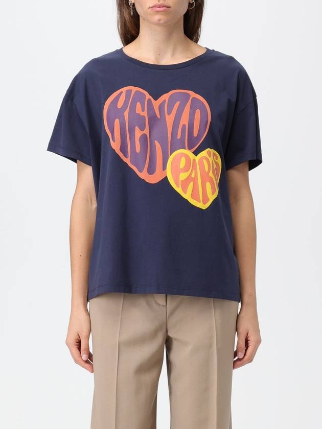 T-shirt Kenzo in cotone con stampa Heart Kenzo - KENZO - BALAAN 1