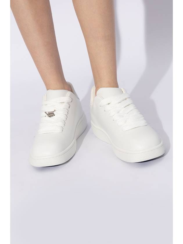 Leather Box Low-Top Sneakers White - BURBERRY - BALAAN 3