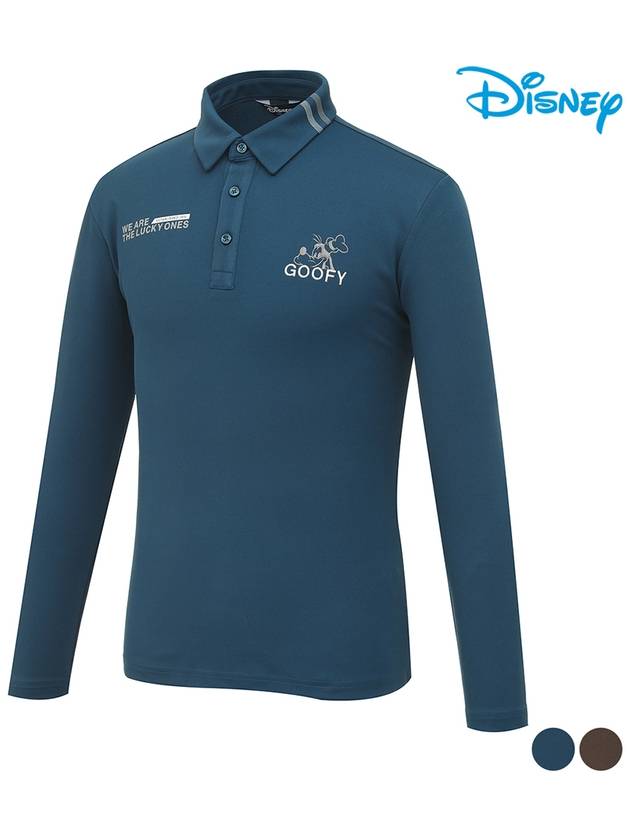 Men s neckline point long sleeved collar T shirt DO3MTS001 - DISNEY GOLF - BALAAN 1