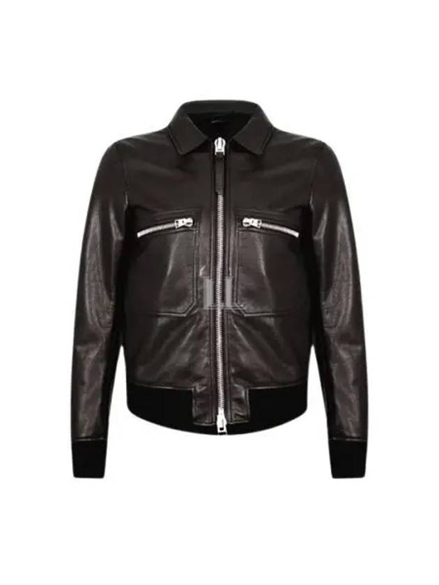 Grain Leather Jacket Brown - TOM FORD - BALAAN 2