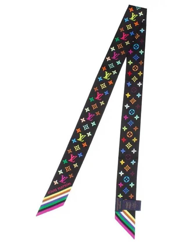 Monogram Multicolor BB Bandeau Silk Scarf Black - LOUIS VUITTON - BALAAN 5