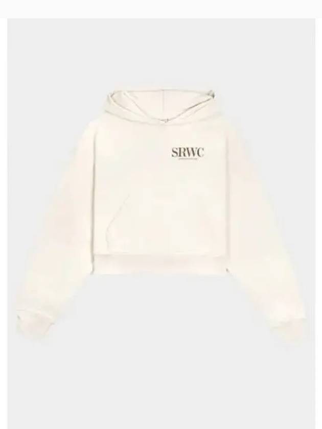 Women's SRWC Logo Cropped Hoodie Beige - SPORTY & RICH - BALAAN 2