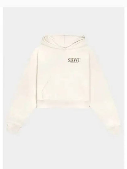 Women's SRWC Logo Cropped Hoodie Beige - SPORTY & RICH - BALAAN 2