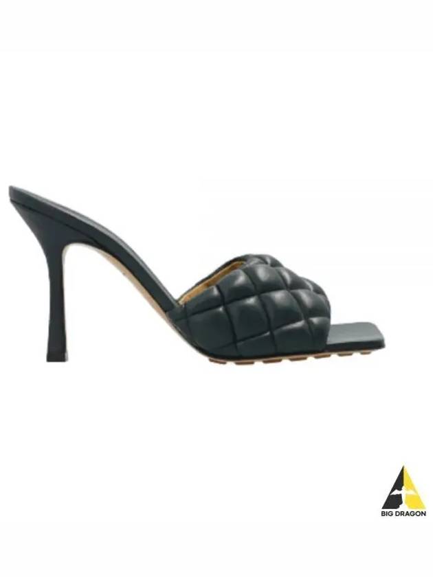 Quilted Nappa Sandal Heels Inkwell - BOTTEGA VENETA - BALAAN 2