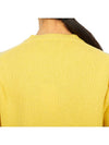 Embroidered Logo Crew Neck Wool Knit Top Yellow - SPORTY & RICH - BALAAN 8