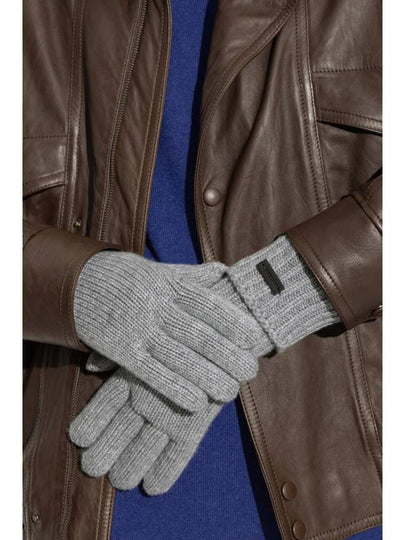 cashmere logo gloves - SAINT LAURENT - BALAAN 2