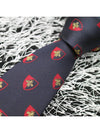 Bee Logo Silk Tie Navy - GUCCI - BALAAN 4