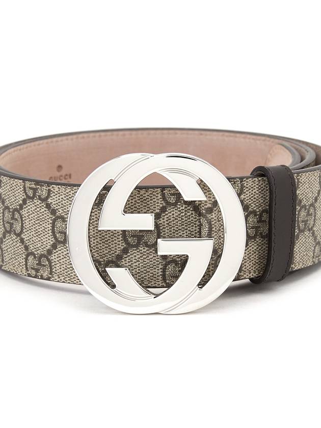 Interlocking GG Buckle Supreme Belt Beige - GUCCI - BALAAN 5