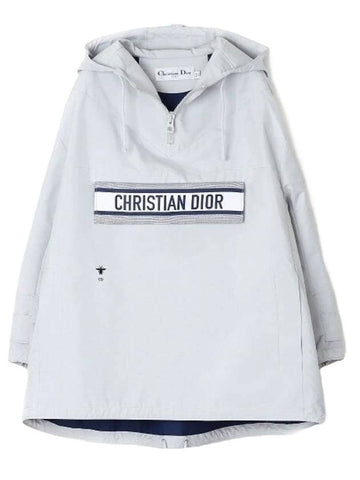 Back Print Hoodie Jacket Grey - DIOR - BALAAN 1