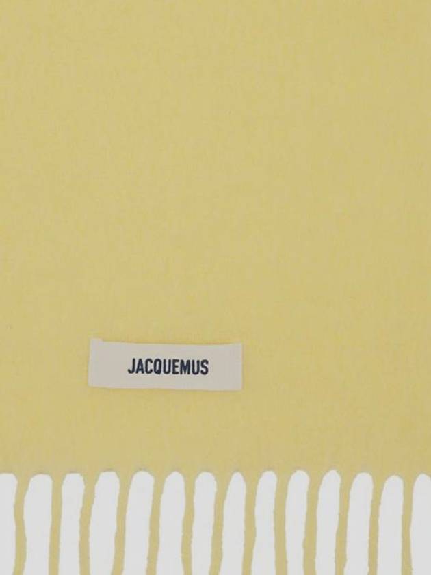 Carro Mohair Alpaca Muffler Yellow - JACQUEMUS - BALAAN 3