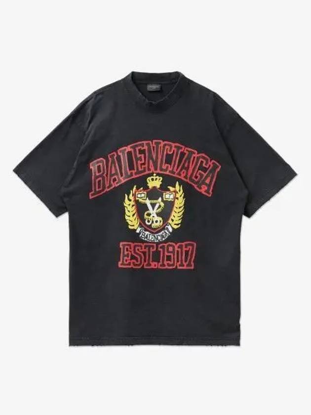 DIY College Medium Fit Short Sleeve T-Shirt Black - BALENCIAGA - BALAAN 2