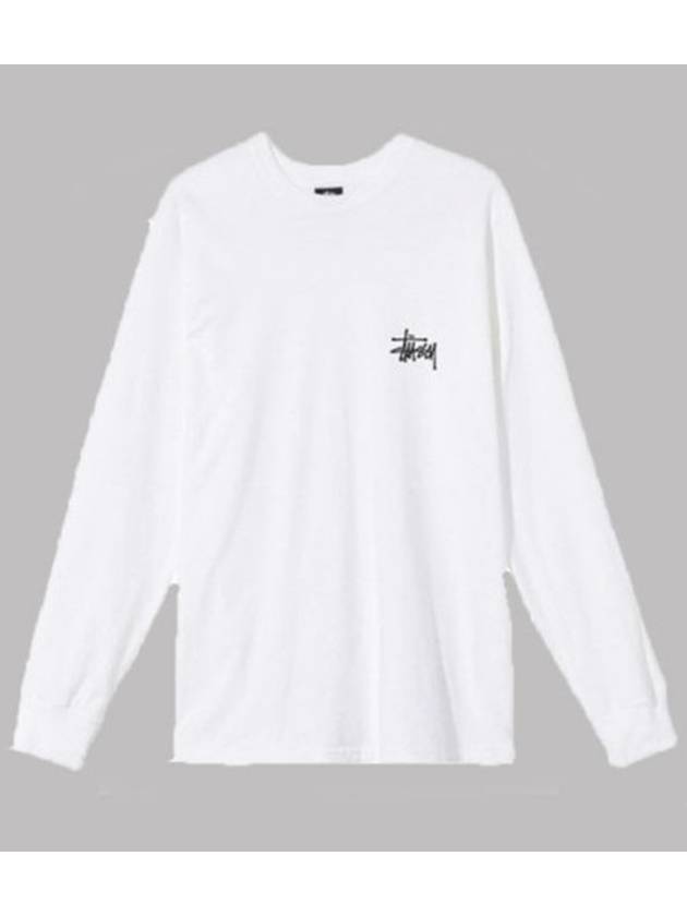 Basic long sleeve t shirt white - STUSSY - BALAAN 2