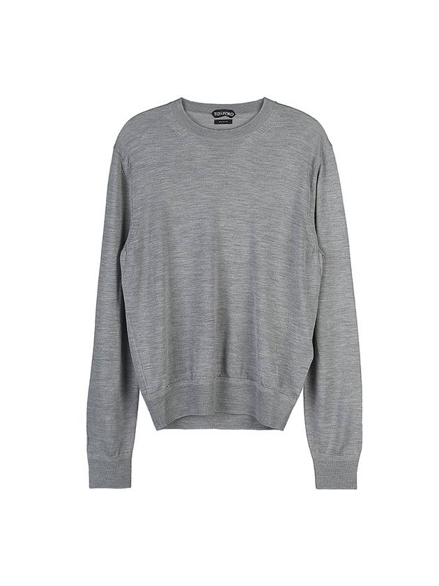 Men's Cashmere Silk Knit Top Grey - TOM FORD - BALAAN 1