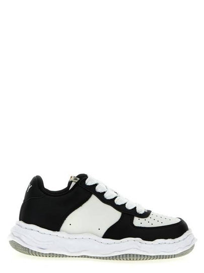 Wayne OG Sole Leather Low Top Sneakers Black White - MAISON MIHARA YASUHIRO - BALAAN 2