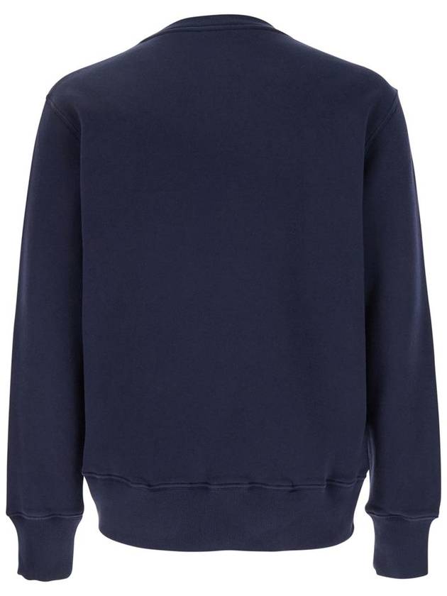 Blue Crewneck Sweater With Logo Embroidered On The Front In Cotton Man - AUTRY - BALAAN 2