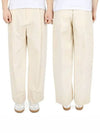 Men's Sorte Crop Pants Cream SORTE SNM 351 PEACHED LINEN - STUDIO NICHOLSON - BALAAN 1