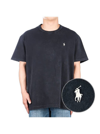 Men's Embroidered Logo Cotton Short Sleeve T-Shirt Black - POLO RALPH LAUREN - BALAAN 1