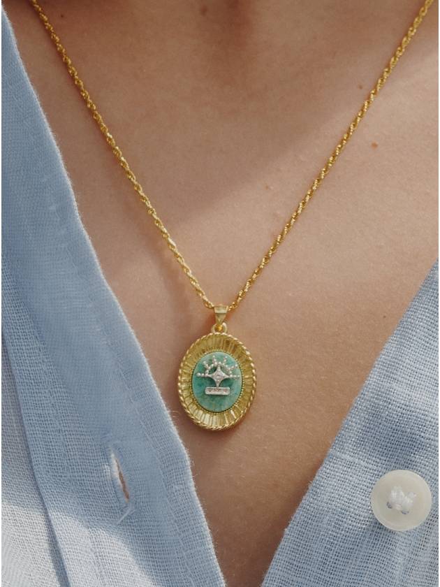 Horizon Amazonite Gold Necklace - CHAMBRILLER - BALAAN 3