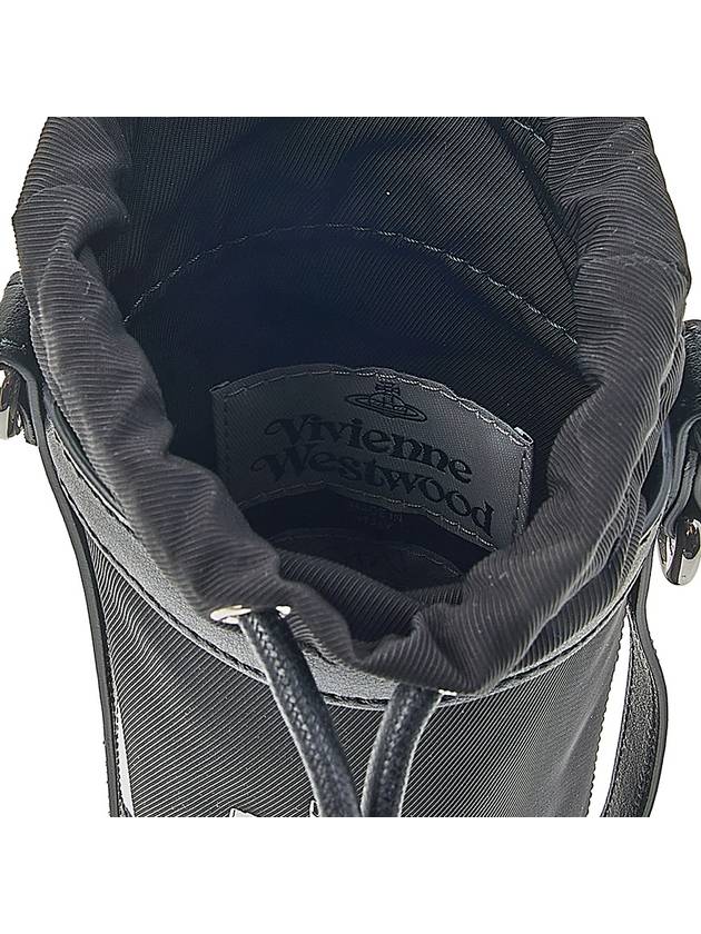 Bottle Logo Plaque Re-Nylon Bucket Bag Black - VIVIENNE WESTWOOD - BALAAN 10