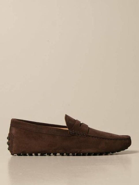Men's Suede Gommino Driving Shoes Brown - TOD'S - BALAAN 2