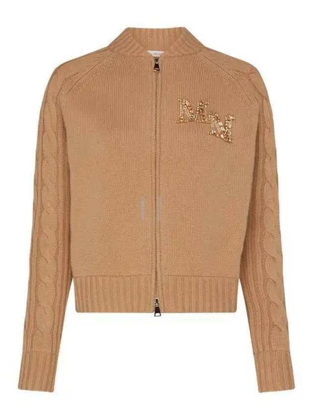 Armanda Cashmere Zip-Up Cardigan Camel - MAX MARA - BALAAN 2