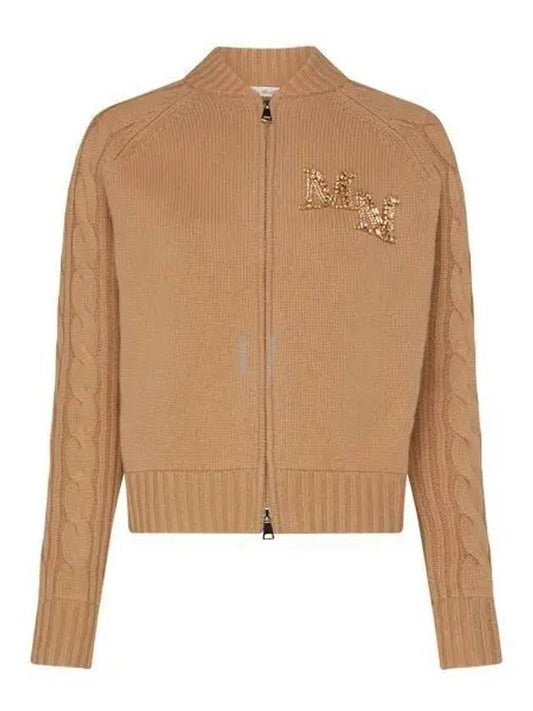 Armanda Cashmere Zip-Up Cardigan Camel - MAX MARA - BALAAN 2