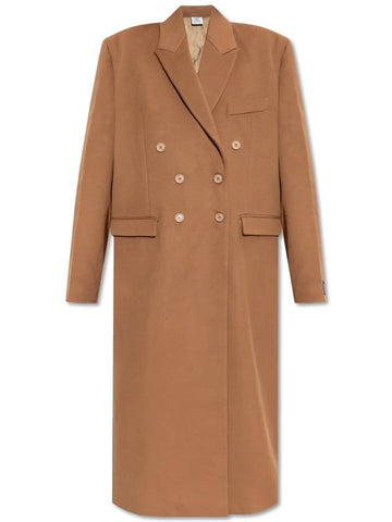 VETEMENTS Wool Coat, Women's, Beige - VETEMENTS - BALAAN 1